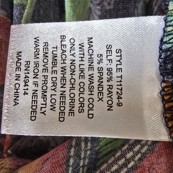 Johnny Was Vibrant Floral and Peacock Blouse - Picture 5 of 5